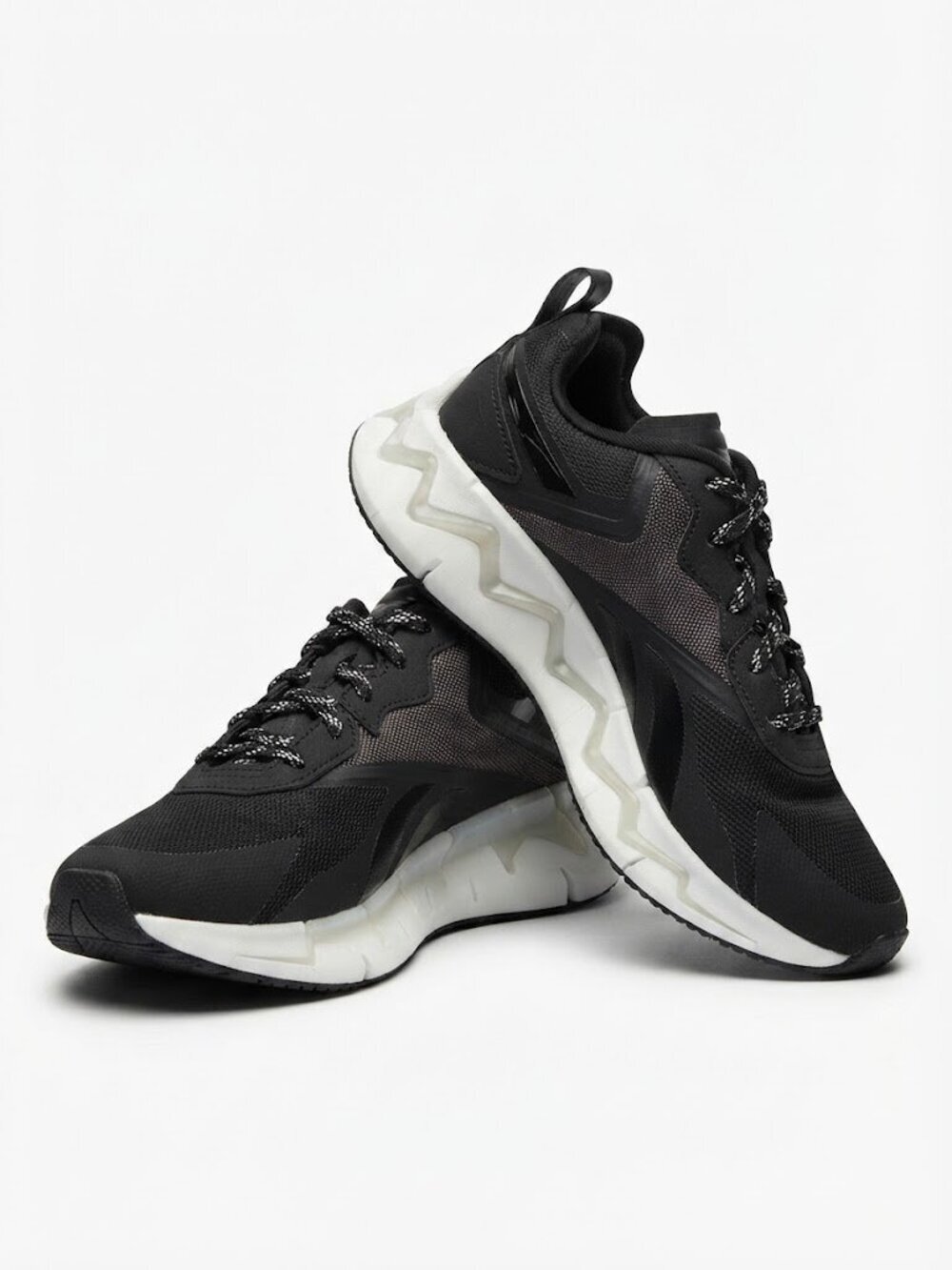 Reebok Zig Elusion Energy White Black Silver Sneakers FV6296 Size 5